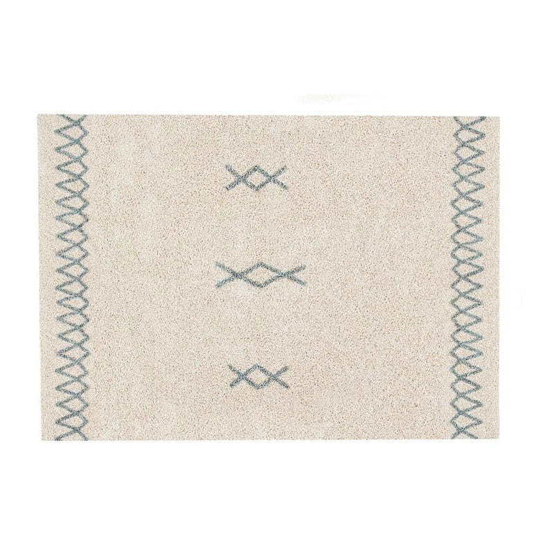 Lorena Canals waschbarer Teppich 'Atlas' in natural/ vintage blue 170x240cm