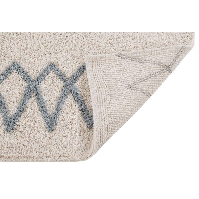 Lorena Canals waschbarer Teppich 'Atlas' in natural/ vintage blue 170x240cm