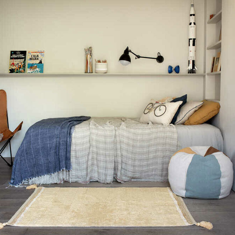 Lorena Canals waschbarer Teppich 'Bloom' gold 120x160cm