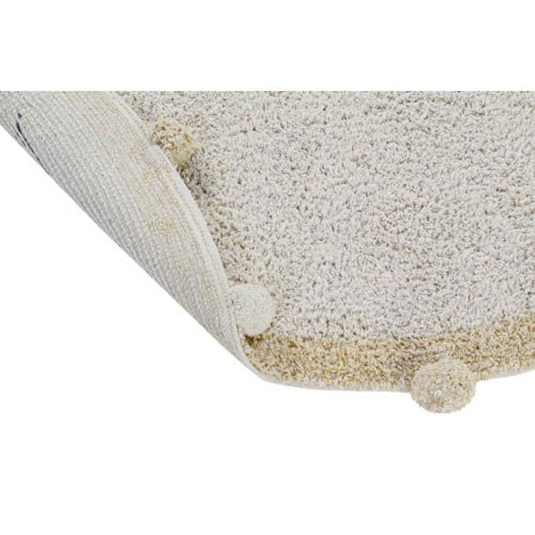 Lorena Canals waschbarer, runder Teppich 'Bubbly' in creme/gelb Ø120cm