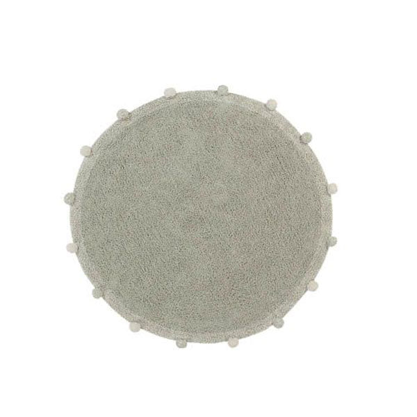 Lorena Canals waschbarer, runder Teppich 'Bubbly' in olive/creme Ø120cm