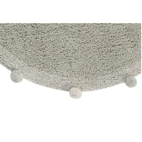 Lorena Canals waschbarer, runder Teppich 'Bubbly' in olive/creme Ø120cm