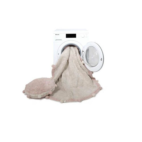 Lorena Canals waschbarer, runder Teppich 'Bubbly' in creme/rosa Ø120cm