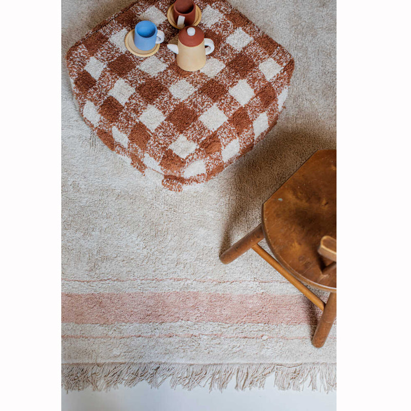 Lorena Canals waschbarer Teppich 'Plate' rose 90x130cm