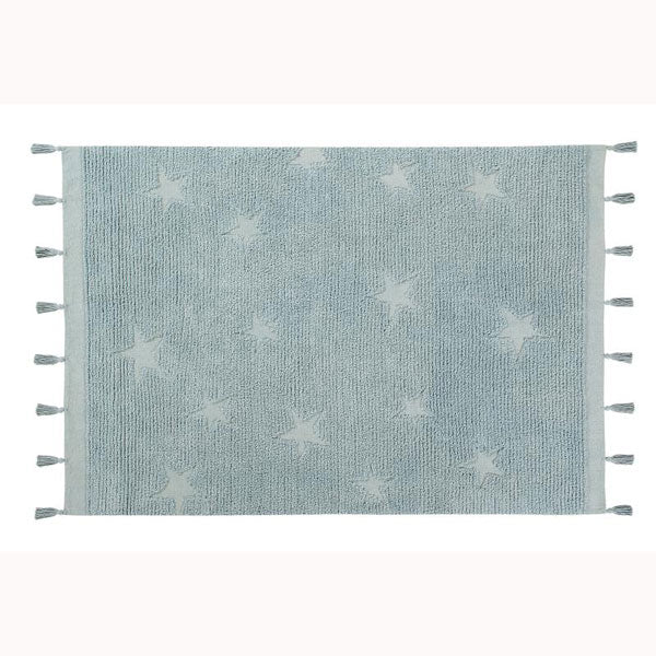 Lorena Canals waschbarer Teppich 'Hippy Stars' in blau 120x175cm