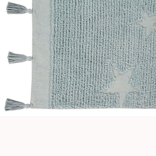 Lorena Canals waschbarer Teppich 'Hippy Stars' in blau 120x175cm