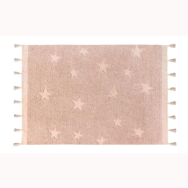 Lorena Canals waschbarer Teppich 'Hippy Stars' in rosa 120x175cm