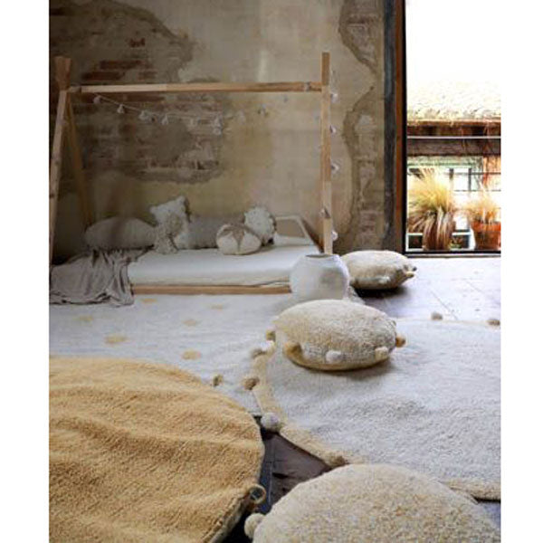 Lorena Canals waschbarer Teppich 'Hippy Dots' in creme/gelb 120x160cm