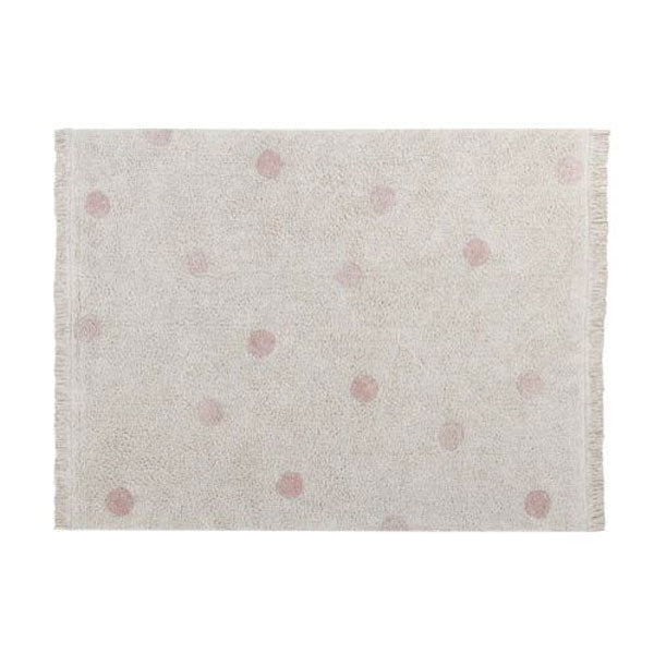 Lorena Canals waschbarer Teppich 'Hippy Dots' in creme/rosa 120x160cm