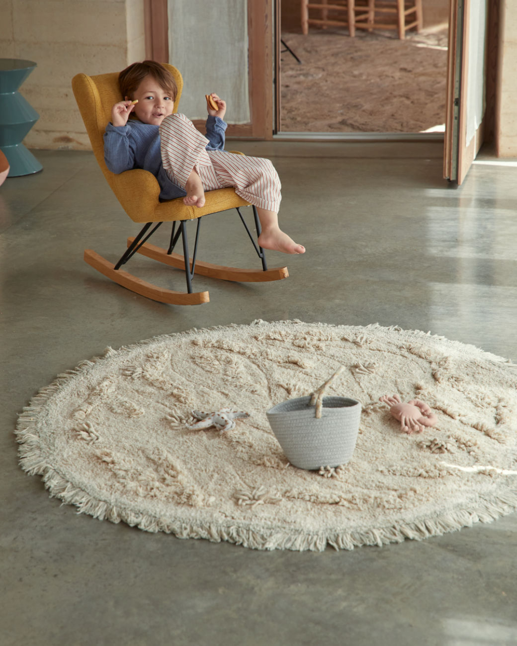 Lorena Canals waschbarer Teppich 'Island' Ø120 cm