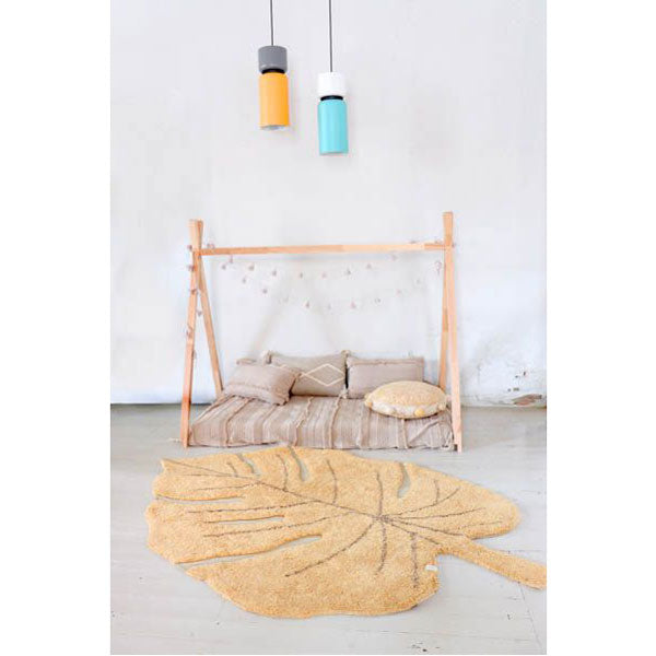 Lorena Canals waschbarer Teppich 'Monstera Leaf' in hone 120x180cm