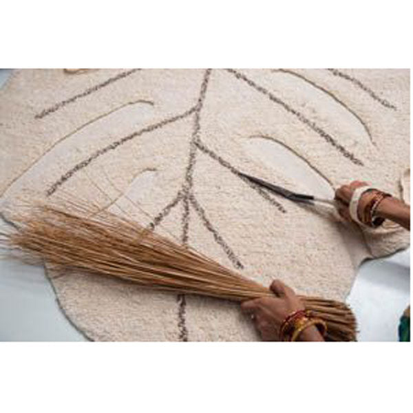 Lorena Canals waschbarer Teppich 'Monstera Leaf' in natur 120x180cm