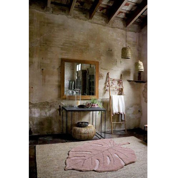 Lorena Canals waschbarer Teppich 'Monstera Leaf' in Vintage nude 120x180cm