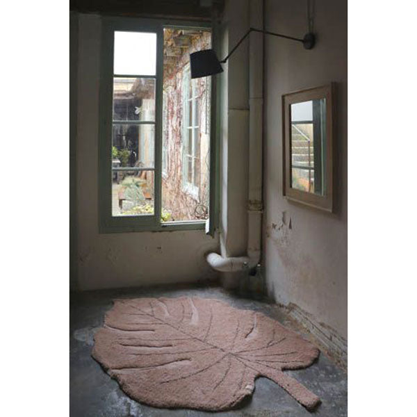 Lorena Canals waschbarer Teppich 'Monstera Leaf' in Vintage nude 120x180cm