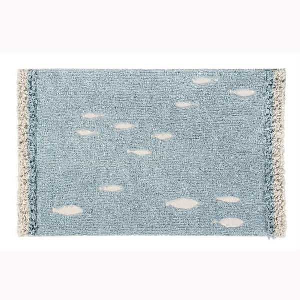 Lorena Canals waschbarer Teppich 'Ocean Shore' in hellblau/ 120x190cm