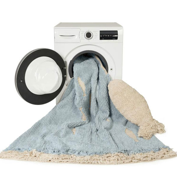 Lorena Canals waschbarer Teppich 'Ocean Shore' in hellblau/ 120x190cm