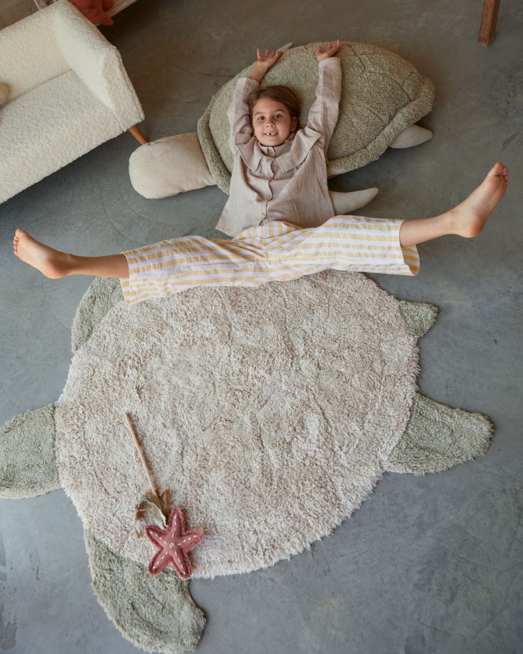 Lorena Canals waschbarer Teppich 'Sea Turtle' 110x130cm