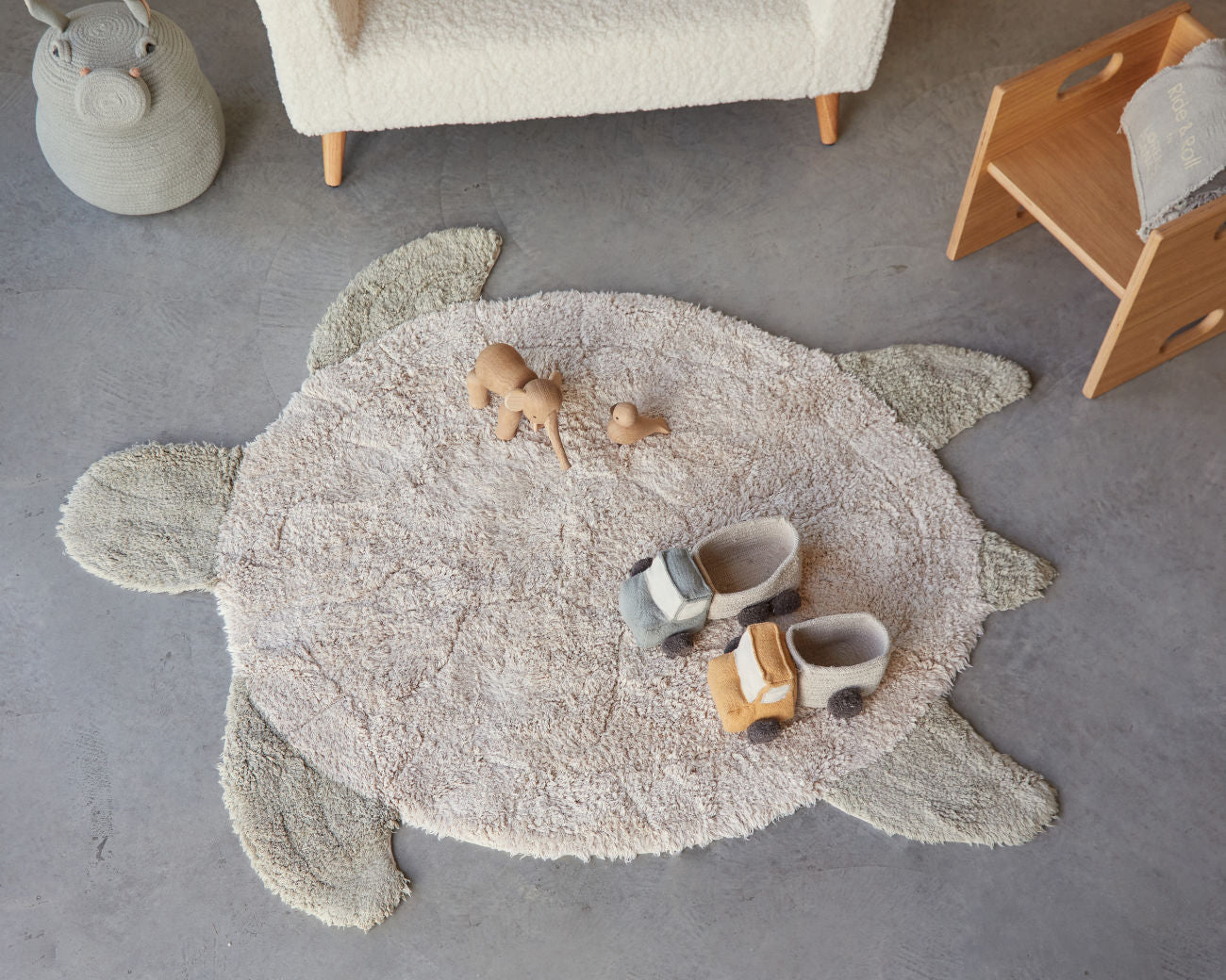 Lorena Canals waschbarer Teppich 'Sea Turtle' 110x130cm