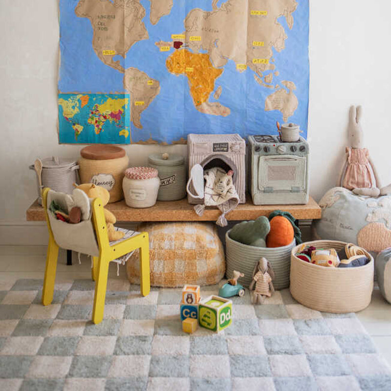 Lorena Canals waschbarer Teppich 'Tiles' blue sage 120x160cm