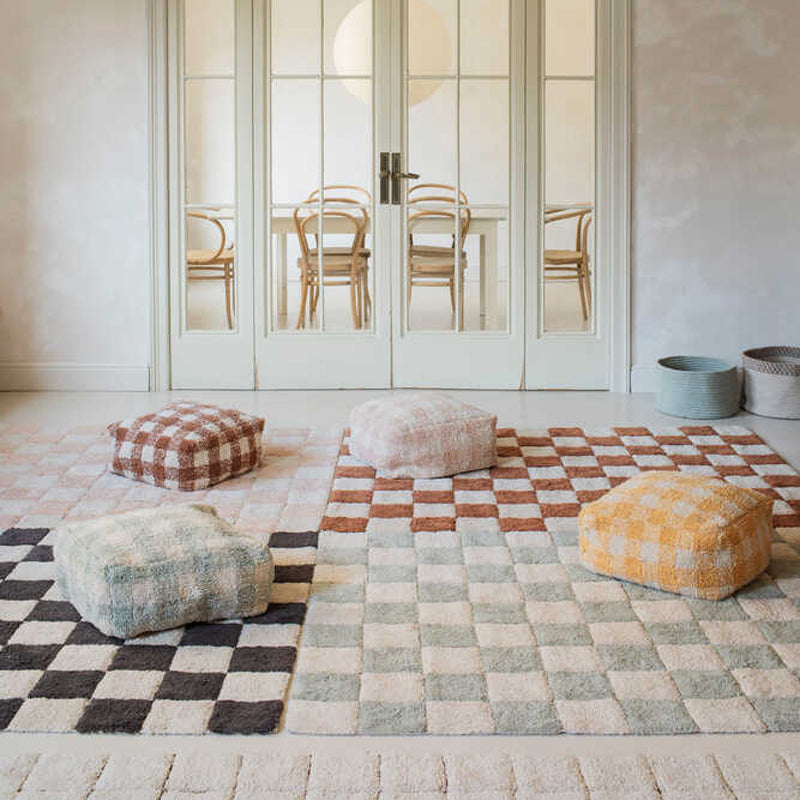 Lorena Canals waschbarer Teppich 'Tiles' blue sage 120x160cm