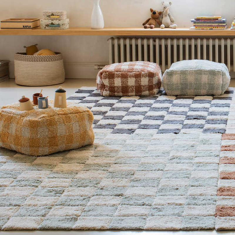 Lorena Canals waschbarer Teppich 'Tiles' blue sage 120x160cm