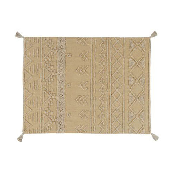 Lorena Canals waschbarer Teppich 'Tribu' in gelb 120x160cm