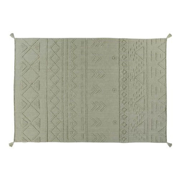 Lorena Canals waschbarer Teppich 'Tribu' in olive 170x240cm