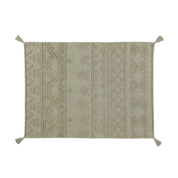 Lorena Canals waschbarer Teppich 'Tribu' in olive 120x160cm