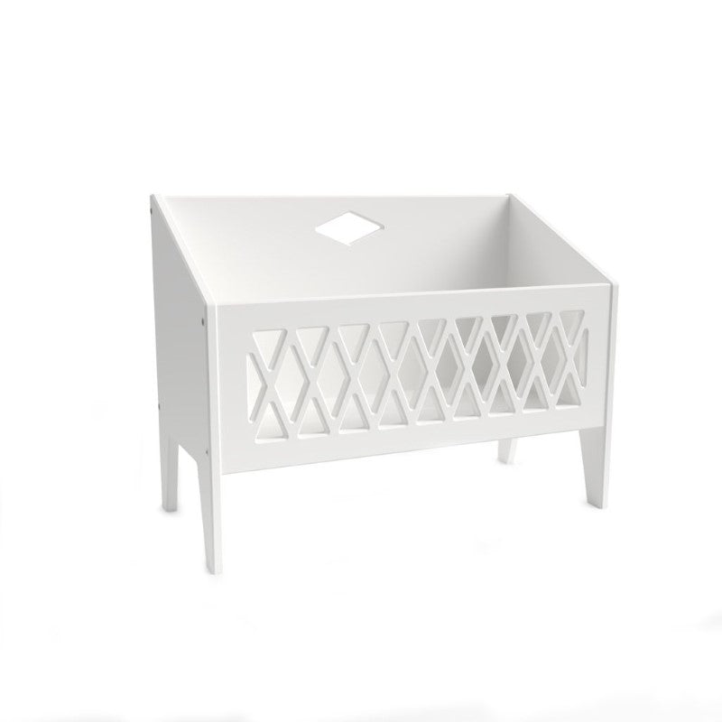 Cam Cam nostalgische Bücherbank/-kiste 'Harlequin' in weiß 39,5x48,8cm