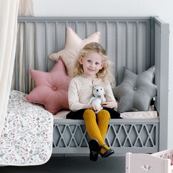 Cam Cam Kissen 'Stern' aus Bio-Baumwolle in grau 48cm