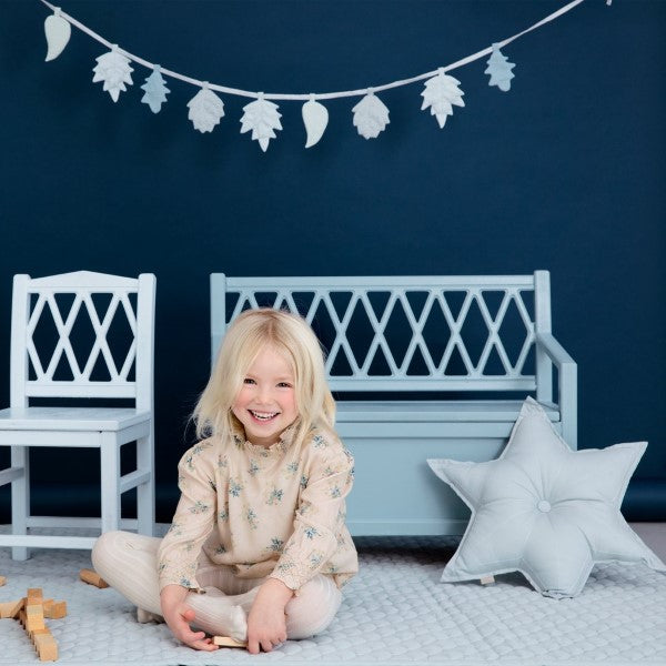 Cam Cam Kissen 'Stern' aus Bio-Baumwolle in petroleum 48cm