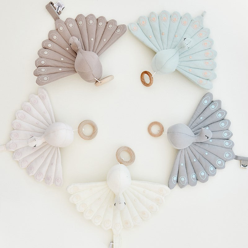 Cam Cam Spieluhr Pfau in altrosa ca. 29x22cm