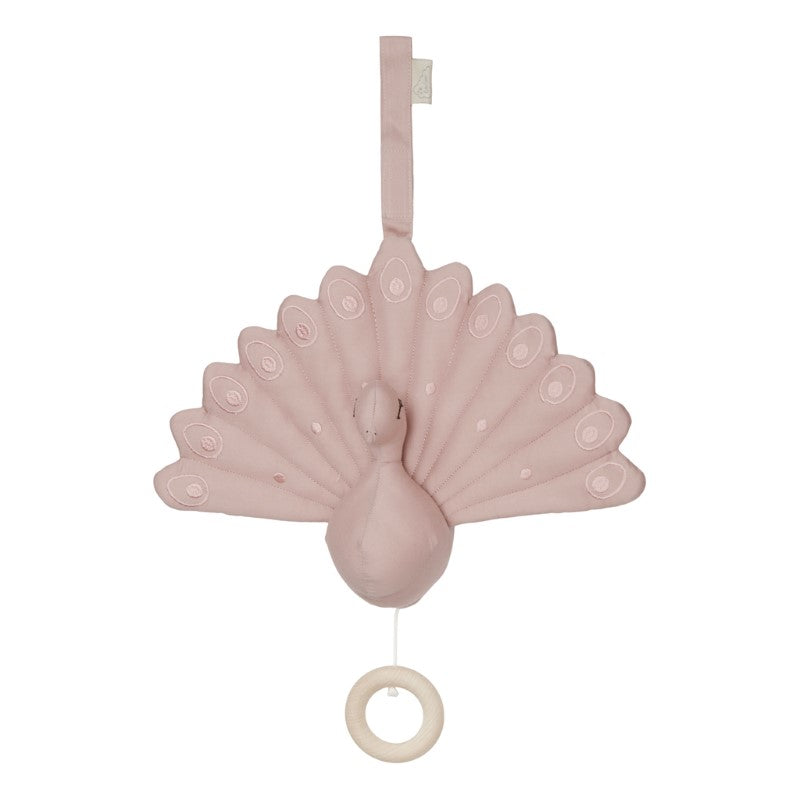 Cam Cam Spieluhr Pfau in altrosa ca. 29x22cm