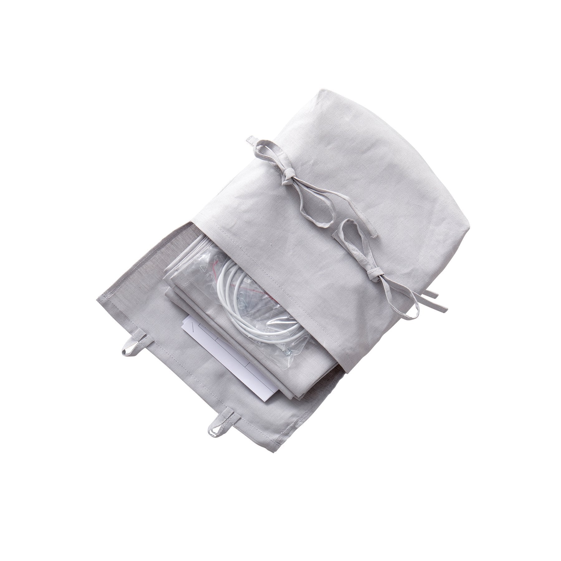 Oliver Furniture Wood Vorhangset grau für halbhohes Bett/Etagenbett inklusive Befestigung