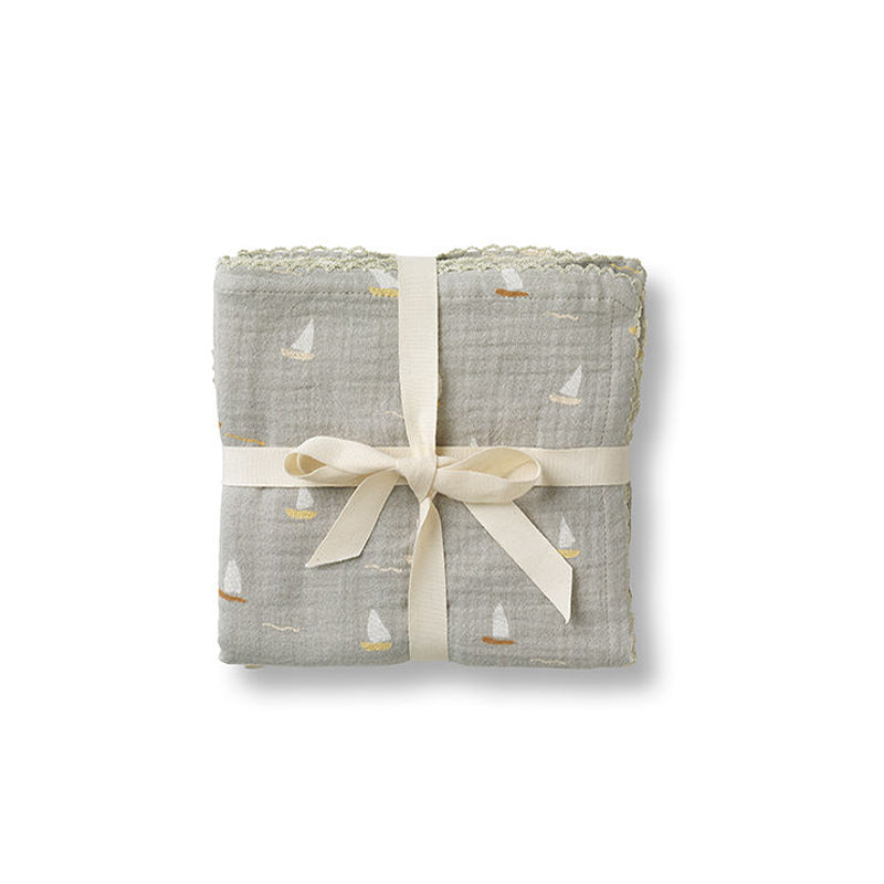 Oliver Furniture 'Dear April' 3er-Pack Musselintuch in 'Saiboats'