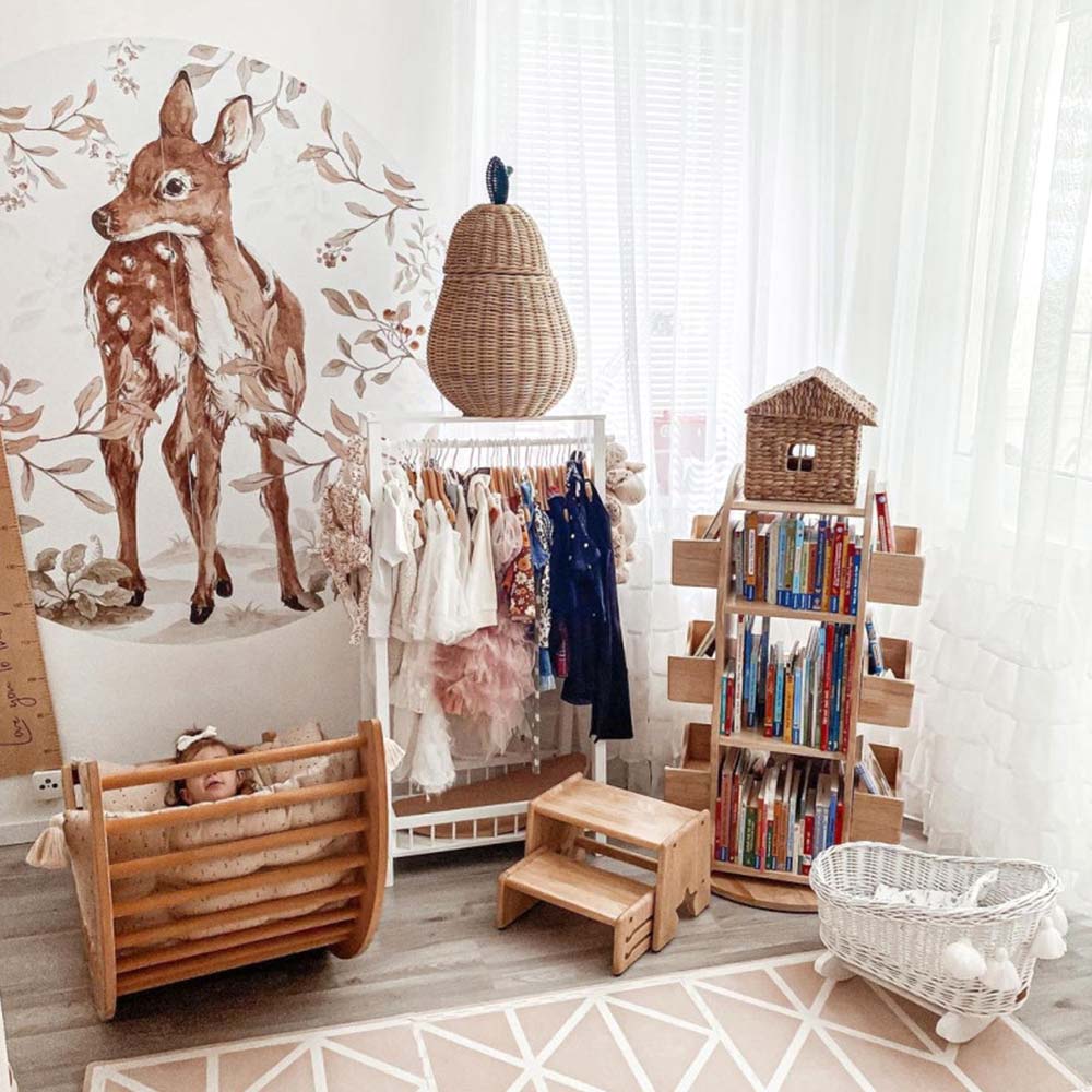 Dekornik Wandsticker XL Reh  "Deer in a circle" Ø150cm