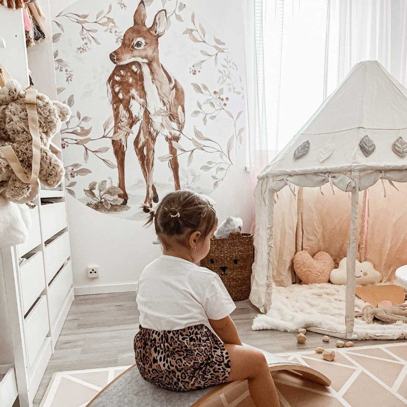 Dekornik Wandsticker XL Reh  "Deer in a circle" Ø150cm