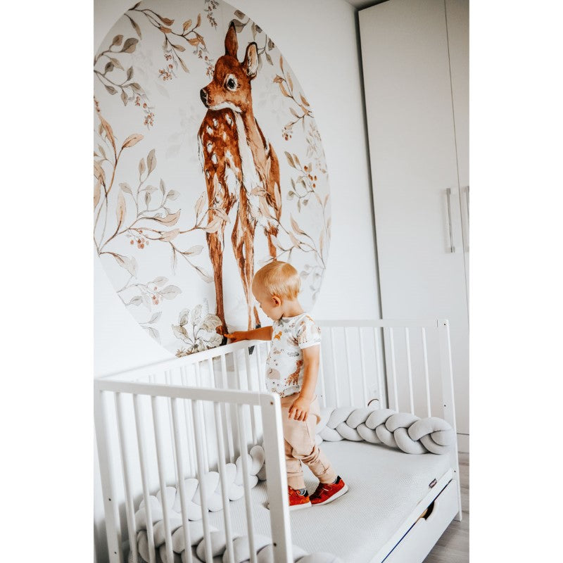 Dekornik Wandsticker XL Reh  "Deer in a circle" Ø150cm