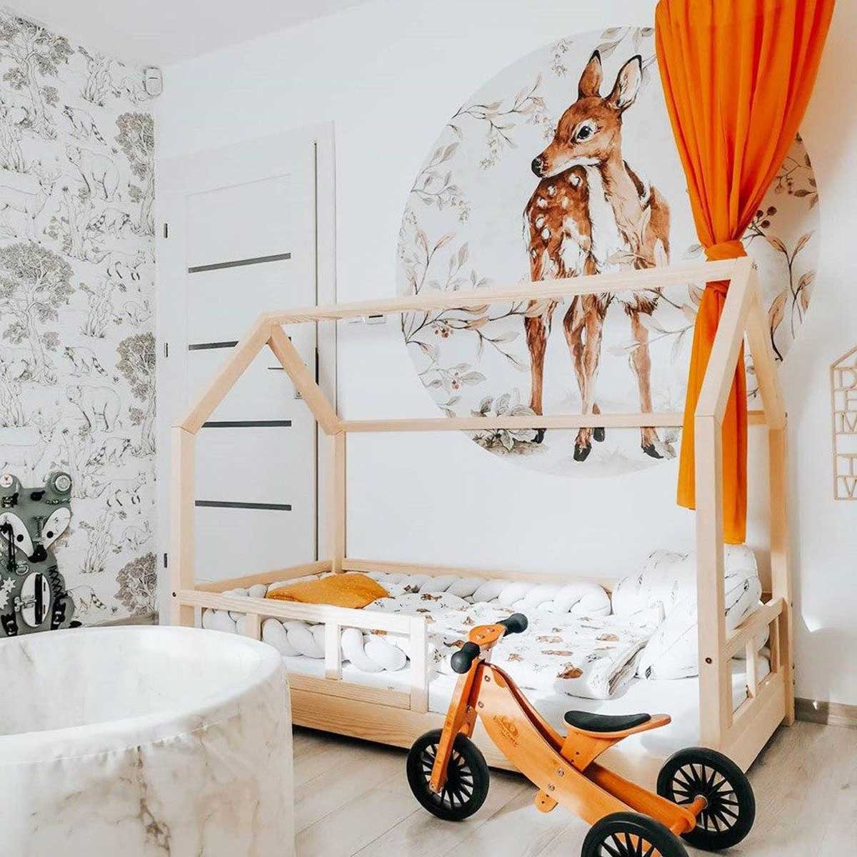 Dekornik Wandsticker XL Reh  "Deer in a circle" Ø150cm