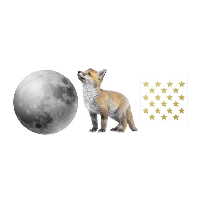 Dekornik Wandsticker kleiner Fuchs mit Mond