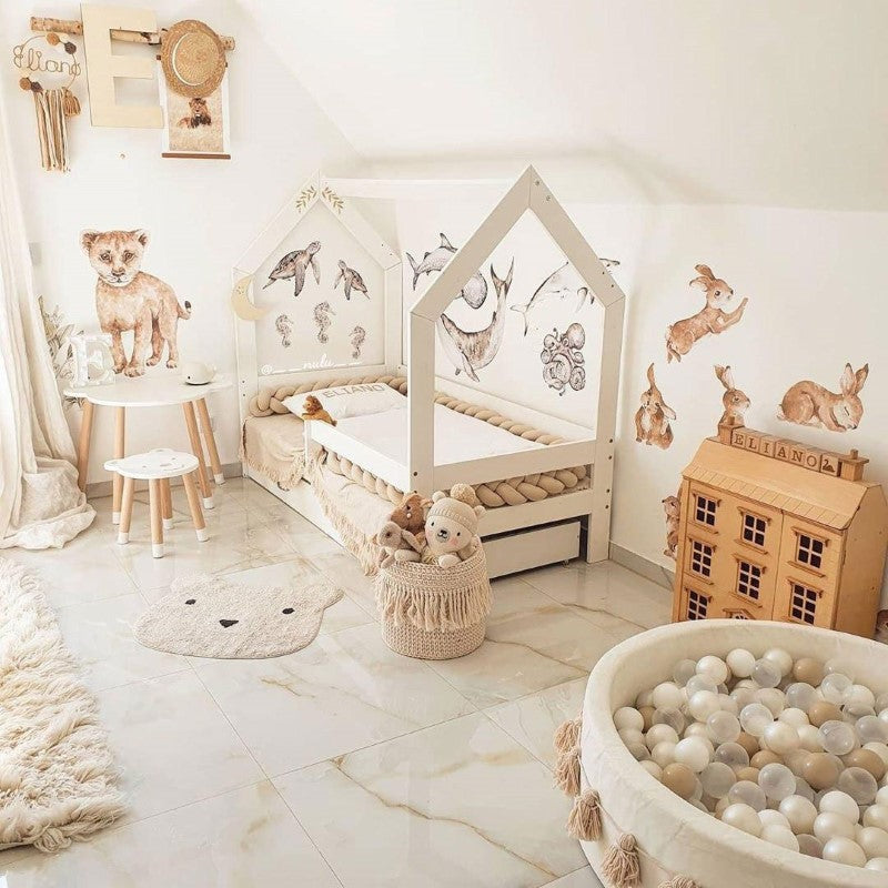 Dekornik Wandsticker Meerestiere "Happy ocean", 70x70cm - einzeln klebbar