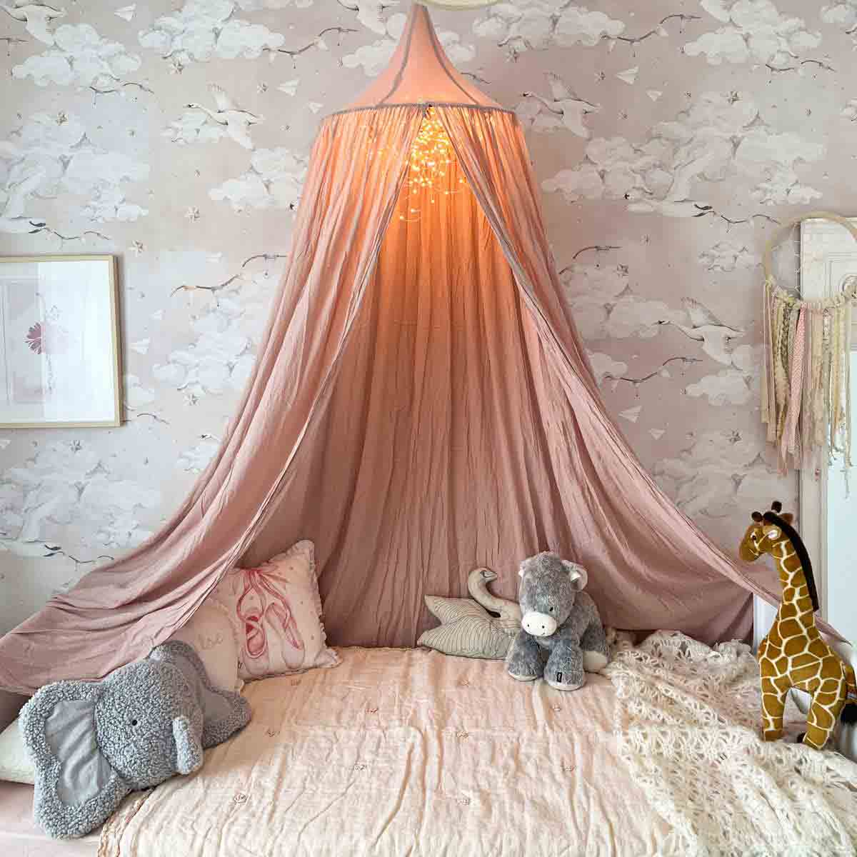 Dekornik Tapete magische Schwäne in rosa 100x280cm