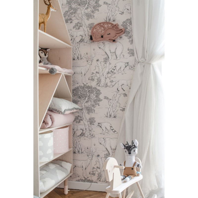 Dekornik Tapete Tiere schwarz-beige 100x280cm