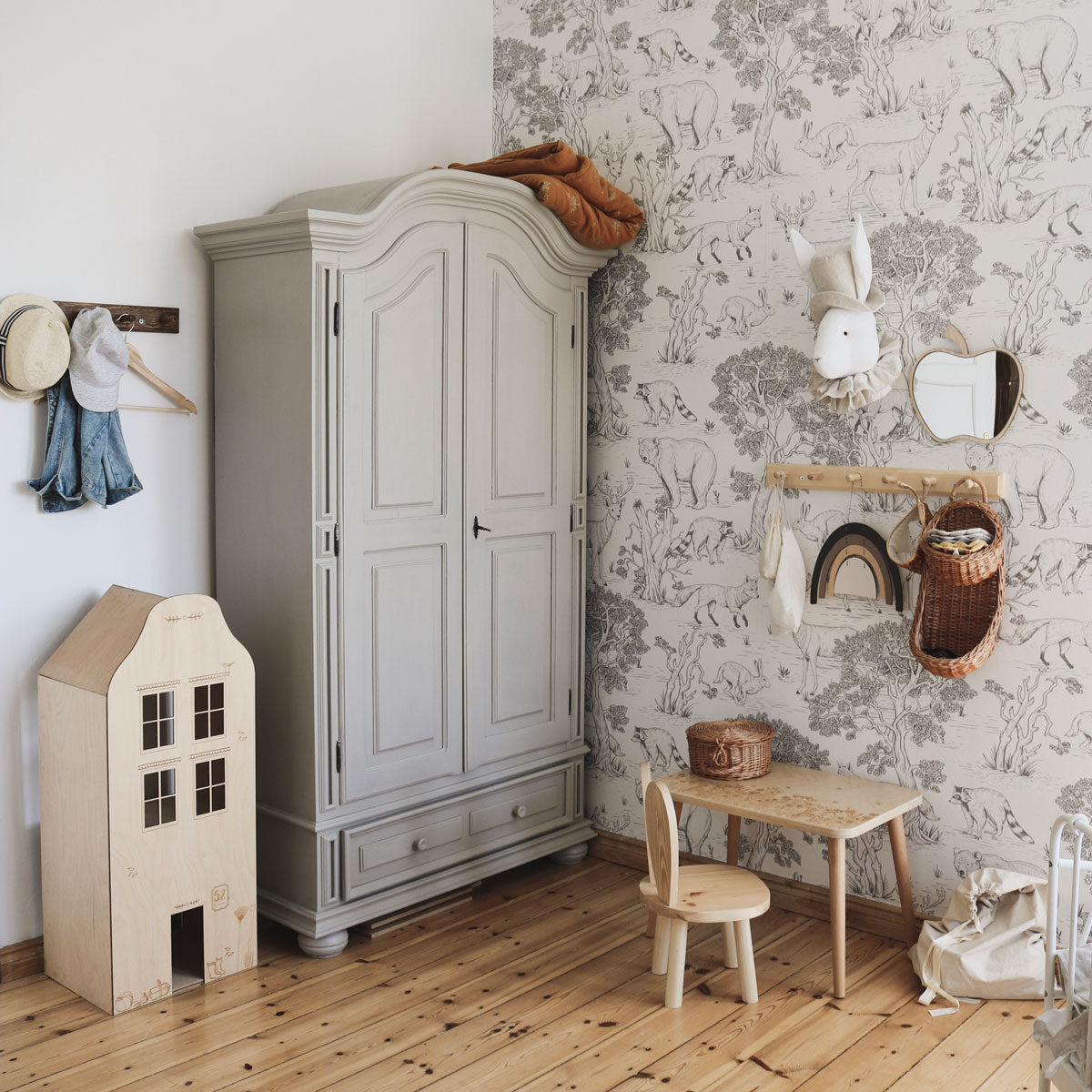 Dekornik Tapete Tiere schwarz-weiss 100x280cm