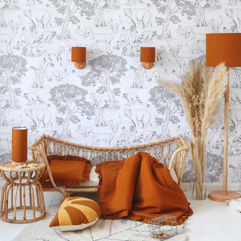 Dekornik Tapete Tiere schwarz-weiss 100x280cm