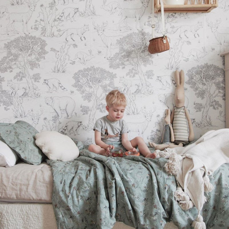 Dekornik Tapete Tiere schwarz-weiss 100x280cm