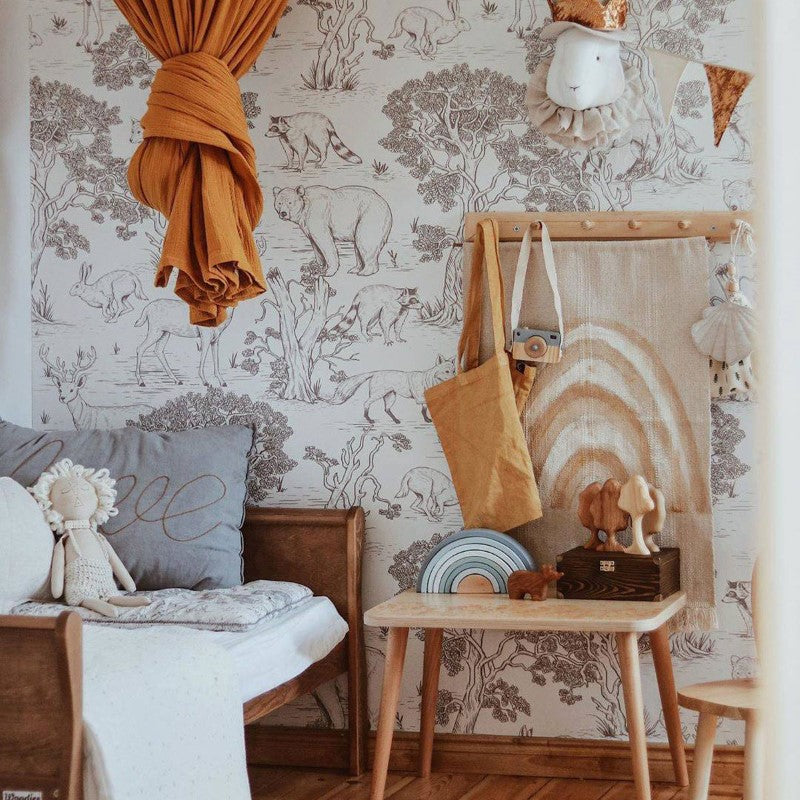 Dekornik Tapete Tiere schwarz-weiss 100x280cm