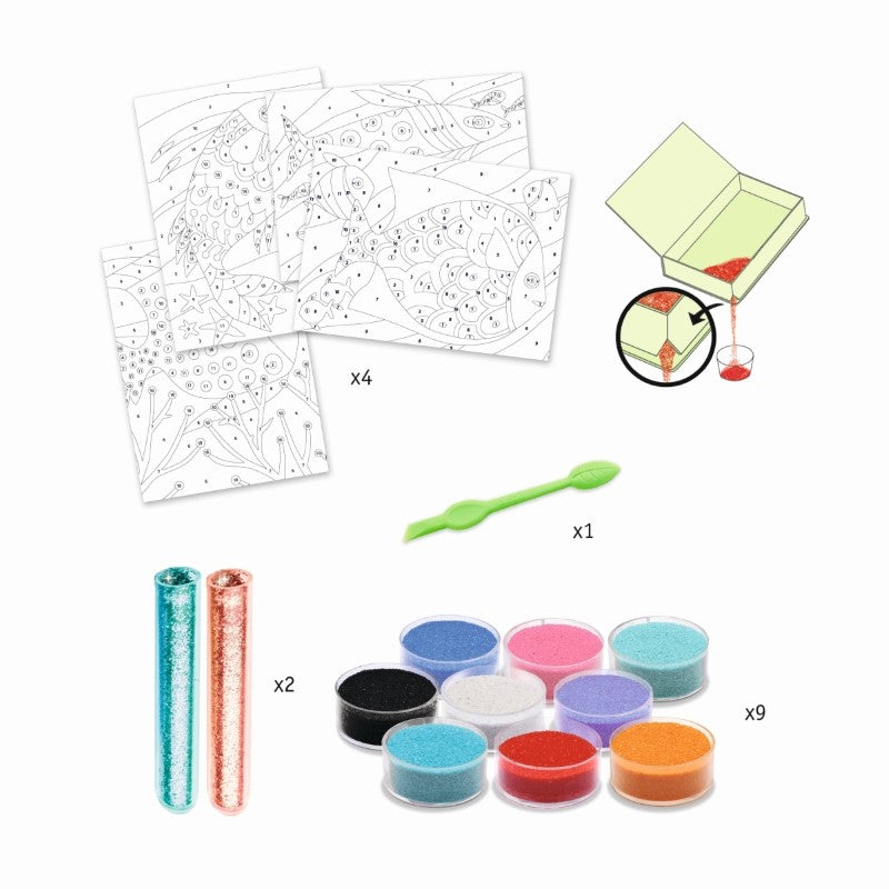 Djeco Sandbild 'Regenbogen Fische'