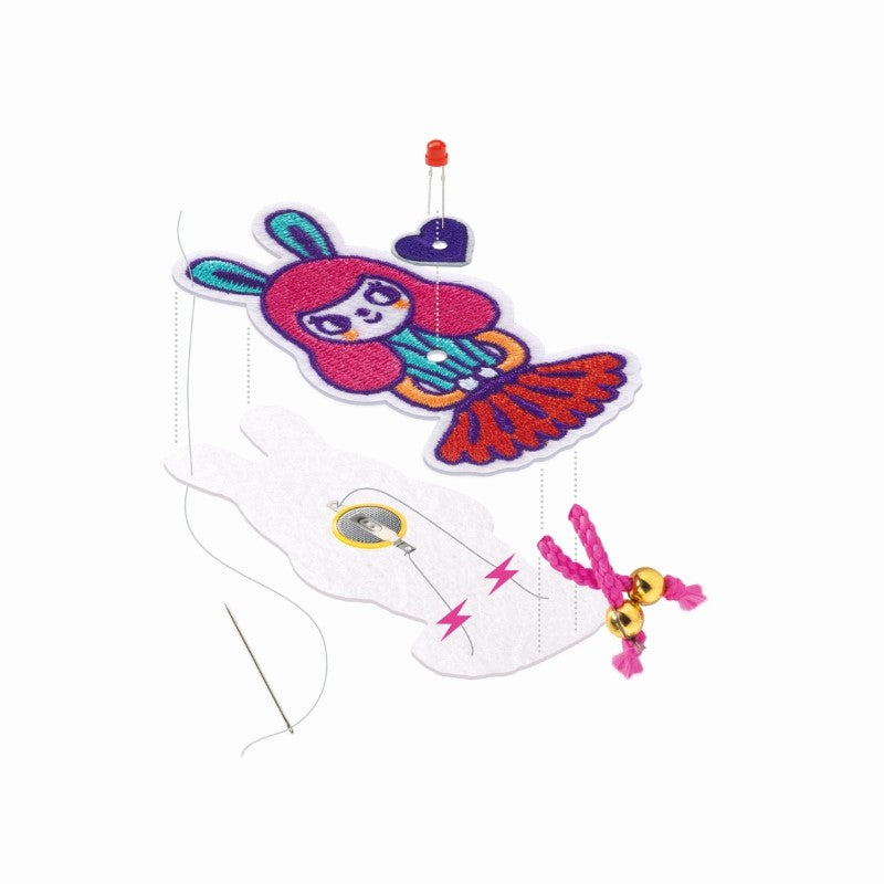 Djeco Factory: Schmuck zum beleuchten 'Brosche Bunny Girl'