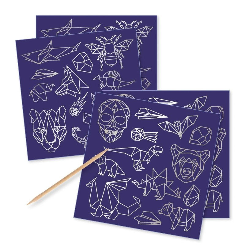 Djeco Kratzbilder Sticker Eisen